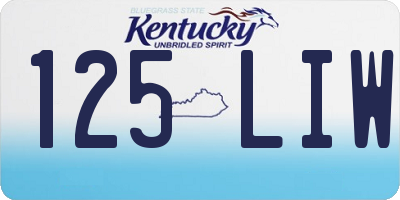 KY license plate 125LIW