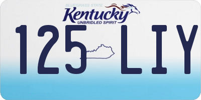 KY license plate 125LIY