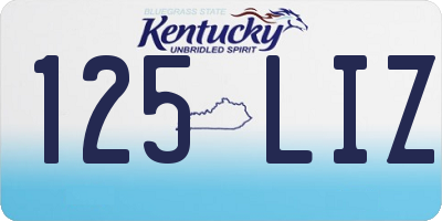 KY license plate 125LIZ