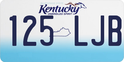 KY license plate 125LJB