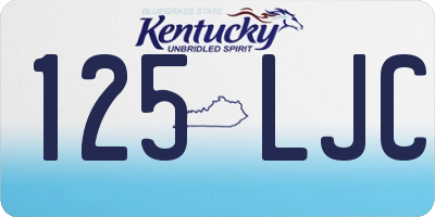 KY license plate 125LJC
