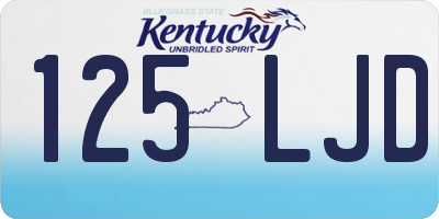 KY license plate 125LJD