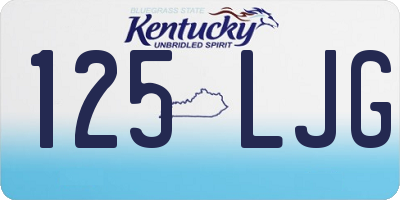 KY license plate 125LJG
