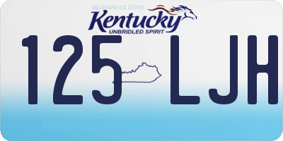 KY license plate 125LJH