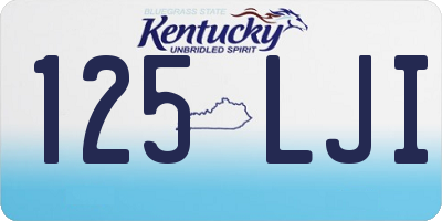 KY license plate 125LJI