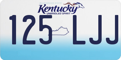 KY license plate 125LJJ