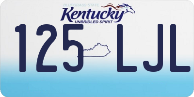 KY license plate 125LJL