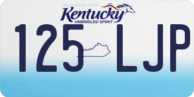 KY license plate 125LJP