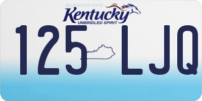 KY license plate 125LJQ