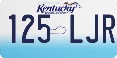 KY license plate 125LJR