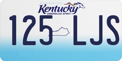 KY license plate 125LJS