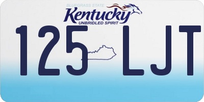 KY license plate 125LJT