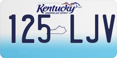 KY license plate 125LJV