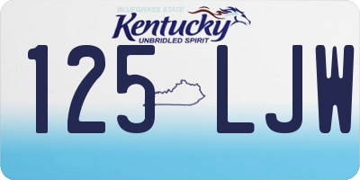 KY license plate 125LJW