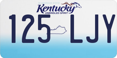 KY license plate 125LJY