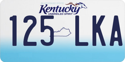 KY license plate 125LKA