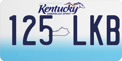 KY license plate 125LKB