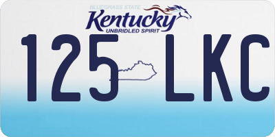KY license plate 125LKC