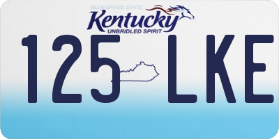 KY license plate 125LKE