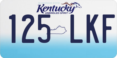 KY license plate 125LKF