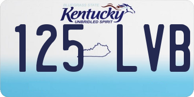 KY license plate 125LVB