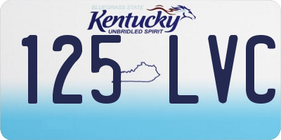 KY license plate 125LVC