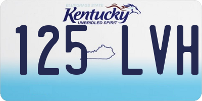 KY license plate 125LVH