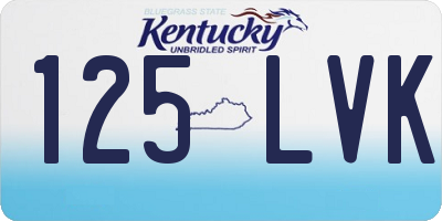 KY license plate 125LVK