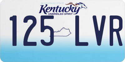 KY license plate 125LVR