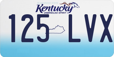 KY license plate 125LVX
