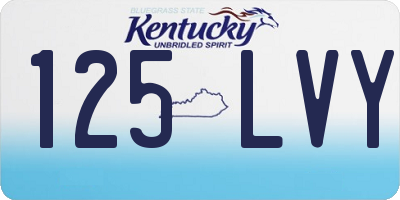 KY license plate 125LVY