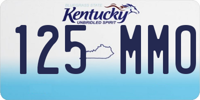 KY license plate 125MMO