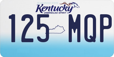 KY license plate 125MQP