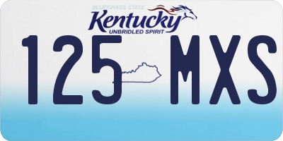 KY license plate 125MXS