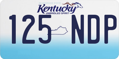KY license plate 125NDP