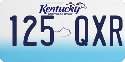 KY license plate 125QXR