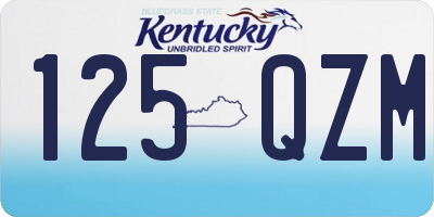 KY license plate 125QZM