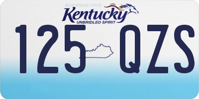 KY license plate 125QZS