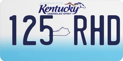 KY license plate 125RHD
