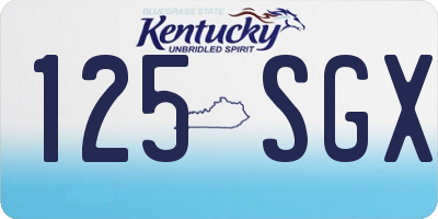 KY license plate 125SGX