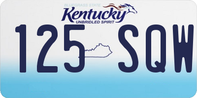 KY license plate 125SQW