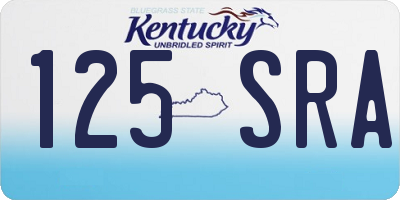 KY license plate 125SRA