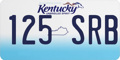 KY license plate 125SRB