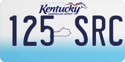 KY license plate 125SRC