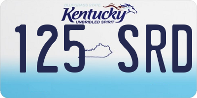 KY license plate 125SRD