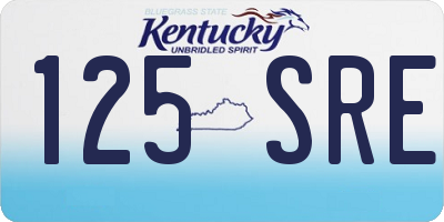 KY license plate 125SRE