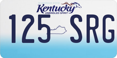 KY license plate 125SRG