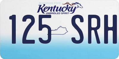 KY license plate 125SRH