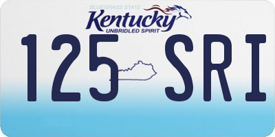 KY license plate 125SRI