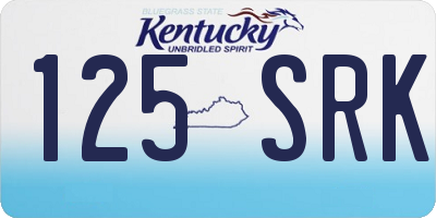 KY license plate 125SRK